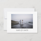 Moderne foto bruiloft flat Save the date Kaart (Voorkant)