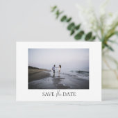 Moderne foto bruiloft flat Save the date Kaart (Staand voorkant)