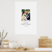 Moderne foto bruiloft gast bord poster (Keuken)