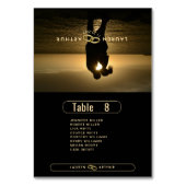 Moderne foto Bruiloft Gast Namen Tafel Plaats Kaar Kaart (Voorkant)