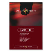 Moderne foto Bruiloft Gast Namen Tafel Plaats Kaar Kaart (Voorkant)