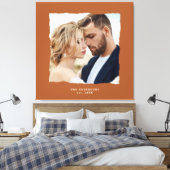 Moderne foto bruiloft gepersonaliseerde est. in canvas afdruk (Insitu (Slaapkamer))
