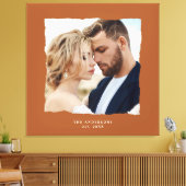 Moderne foto bruiloft gepersonaliseerde est. in canvas afdruk (Insitu (Woonkamer))