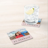 Moderne foto bruiloft geschenk op maat kartonnen onderzetters (Insitu)