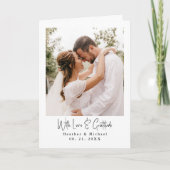 Moderne foto-bruiloft gevolgd Hartelijk dank Bedankkaart (Voorkant)