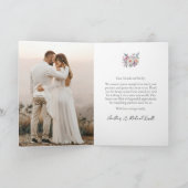 Moderne foto-bruiloft gevolgd Hartelijk dank Bedankkaart (Binnen)