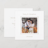 Moderne foto bruiloft Goud Schrijven Save the Date (Voorkant / Achterkant)