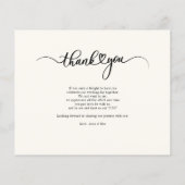 Moderne foto bruiloft - Hartelijk dank (Achterkant)