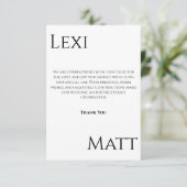 Moderne foto bruiloft - Hartelijk dank Bedankkaart (Staand voorkant)