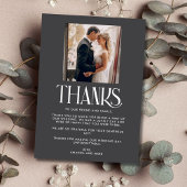 Moderne foto bruiloft - Hartelijk dank Bedankkaart