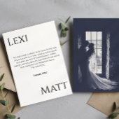 Moderne foto bruiloft - Hartelijk dank Bedankkaart