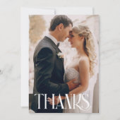 Moderne foto bruiloft - Hartelijk dank Bedankkaart (Voorkant)