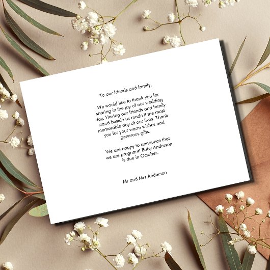 Moderne foto bruiloft - Hartelijk dank Kaart