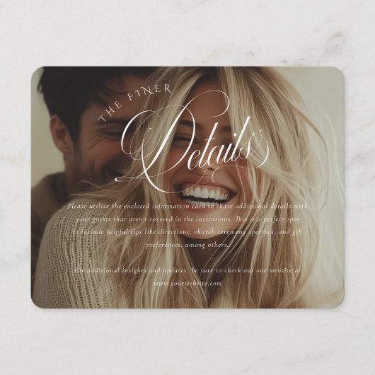 Moderne foto bruiloft informatie Kaart (Voorkant)