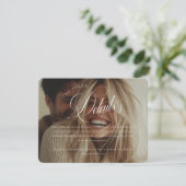 Moderne foto bruiloft informatie Kaart (Staand voorkant)