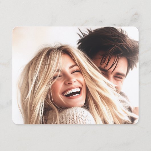 Moderne foto bruiloft informatie Kaart (Achterkant)