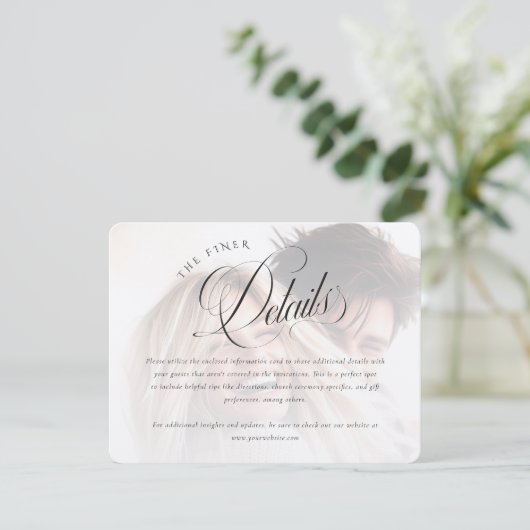 Moderne foto bruiloft informatie Kaart (Staand voorkant)