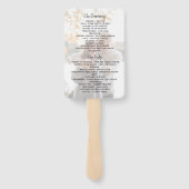 Moderne foto bruiloft programma Hand Fan Handwaaier (Achterkant)