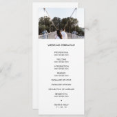 Moderne foto bruiloft programma programmakaart (Voorkant / Achterkant)