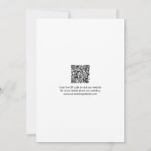 Moderne foto bruiloft QR code opslaan van de datum Kaart (Achterkant)
