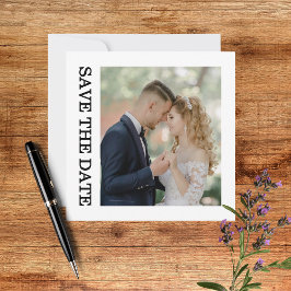 Moderne Foto Bruiloft Save The Date