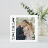 Moderne Foto Bruiloft Save The Date (Staand voorkant)