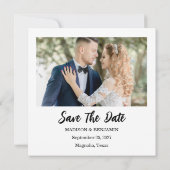 Moderne Foto Bruiloft Save The Date (Achterkant)