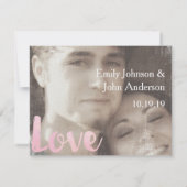 Moderne Foto Bruiloft Save the Date (Achterkant)