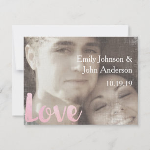 Moderne Foto Bruiloft Save the Date