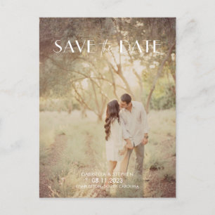 Moderne foto bruiloft Save the Date Briefkaarten