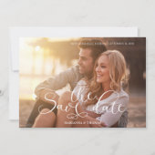 Moderne foto bruiloft Save the Date Custom (Voorkant)