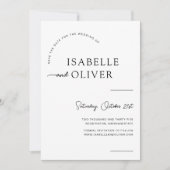 Moderne Foto bruiloft Save the Date Invite Sjabloo Kaart (Voorkant)