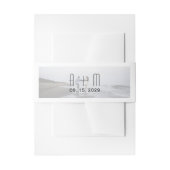 Moderne foto bruiloft uitnodiging buik band uitnodigingen wikkel (Voorkant Voorbeeld)