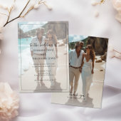 Moderne foto bruiloft uitnodiging elegante typogra