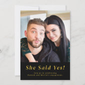 Moderne foto bruiloft verlovingsfeest feestdagenkaart (Voorkant)