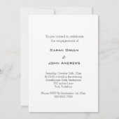 Moderne foto bruiloft We’re Engaged Party Kaart (Achterkant)