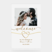 Moderne foto bruiloft welkom acryl bord (Voorkant)