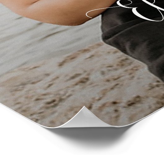 Moderne foto bruiloft welkom poster (Hoek)