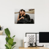 Moderne foto bruiloft welkom poster (Thuiskantoor)