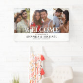 Moderne foto bruiloft welkom spandoek (Insitu)