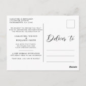 Moderne foto-bruiloft wijziging plannen briefkaart (Achterkant)