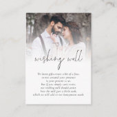 Moderne foto Bruiloft Wishing Well Informatiekaartje (Voorkant)