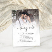 Moderne foto Bruiloft Wishing Well Informatiekaartje