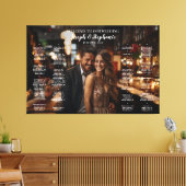 Moderne foto bruiloft zitgrafiek alfabetisch canvas afdruk (Insitu (Woonkamer))