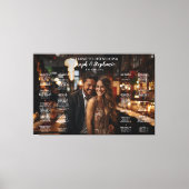Moderne foto bruiloft zitgrafiek alfabetisch canvas afdruk (Voorkant)