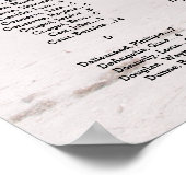 Moderne foto bruiloft zitgrafiek alfabetisch poster (Hoek)