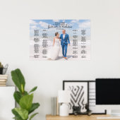 Moderne foto bruiloft zitgrafiek alfabetisch poster (Thuiskantoor)