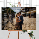 Moderne foto bruiloft zitgrafiek alfabetisch poster