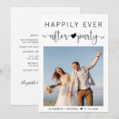 Moderne foto bruiloftsreceptie kaart (Voorkant / Achterkant)