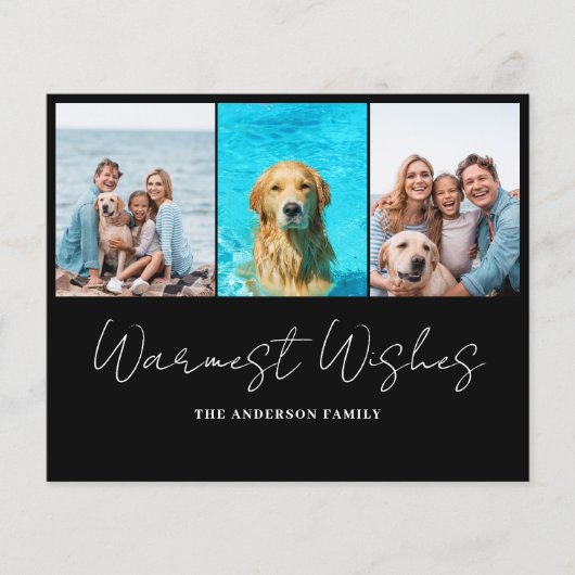 Moderne foto Budget Kerstmis Kaart (Voorkant)